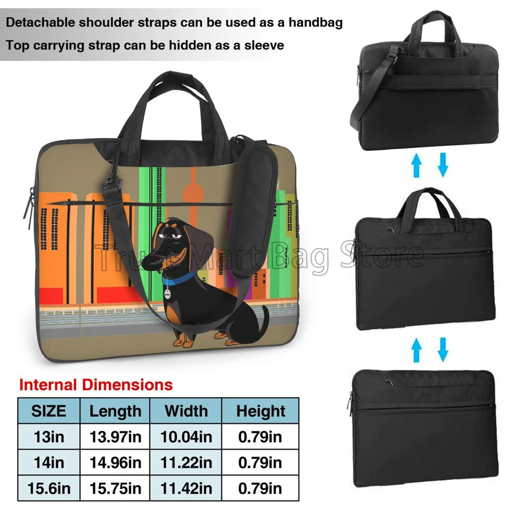 Cute Dachshund Print Laptop Ca - Laptop Backpack 15.6 ulasan dan harga