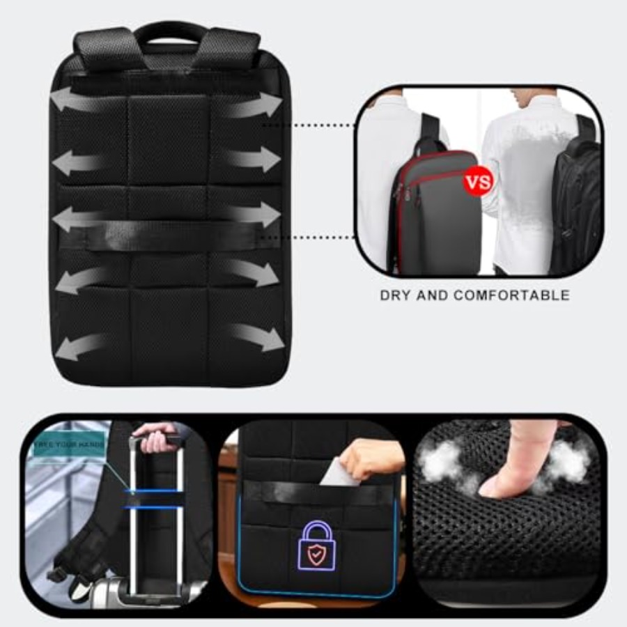 Slim and Expandable 15 15.6 16 - Laptop Backpack 15.6 ulasan dan harga