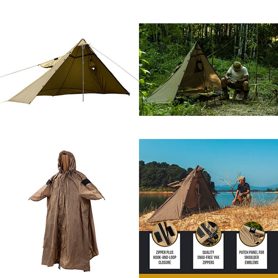 TENTSFORMER Hooded Poncho 4-in - Rain Cover Backpack ulasan dan harga